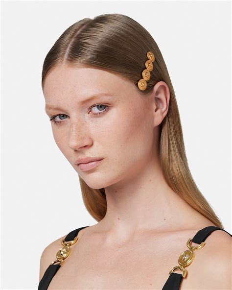 versace medusa hair clip replica|Left Medusa Tribute Hair Clip Gold .